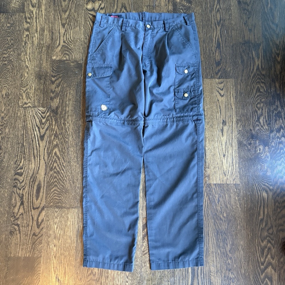 Fjallraven Trousers Mens 46 32x30 Grey G-1000 Convertible Cargo Outdoor Hiking